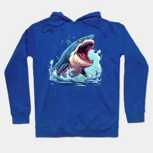 SHARK AND JAWS COLORED CARTOON STYLE, BONNY Hoodie